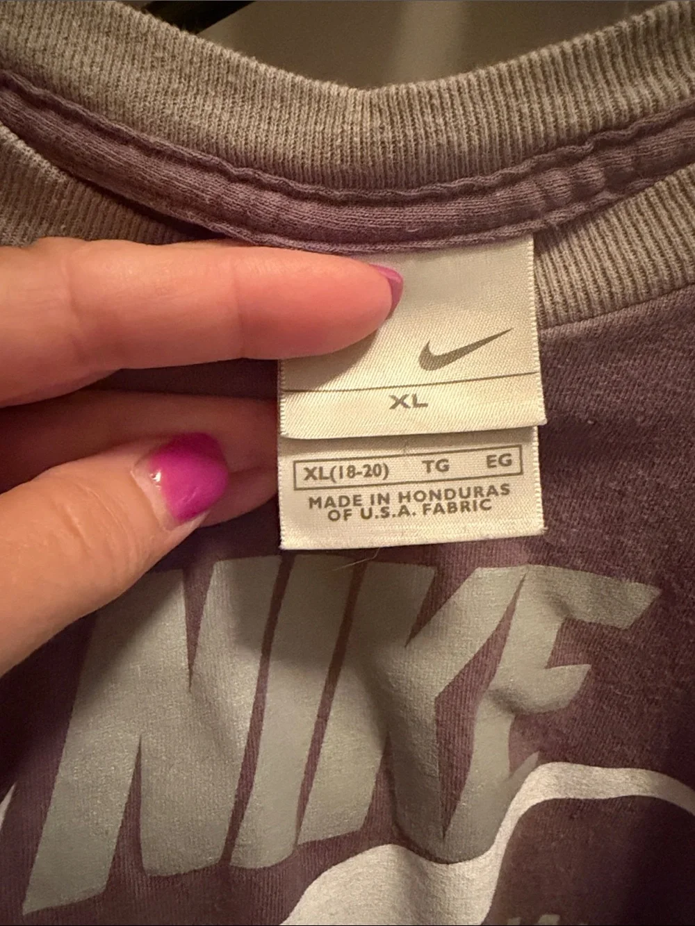 Nike Purple Crewneck Sweatshirt with White Swoosh